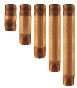 RED BRASS NIPPLE 1 X 3-IN