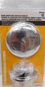 DRAIN AND WASTE OVERFLOW KIT CHROME