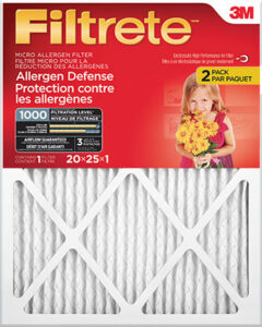 FURNACE FILTER MPR 1000 20X25IN 2PK