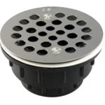 SHOWER DRAIN 2 PIECE ABS STAINLESS