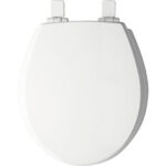 WOOD TOILET SEAT ROUND WHITE