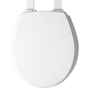 WOOD TOILET SEAT ROUND WHITE