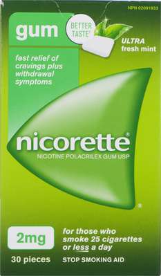 Nicorette Coated Gum 2mg Ice Mint box
