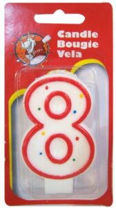 WAX BIRTHDAY CANDLE #8