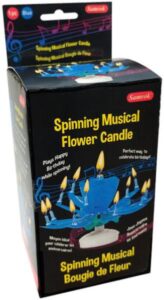 SPINNING FLOWER CANDLE PINK