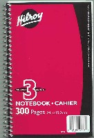 NOTEBOOK 3 SUBJECT 9X6-IN 300 PAGE