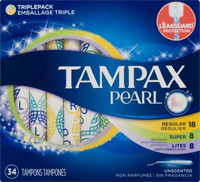 Tampax Pearl Multi Unscented 2X 6 × 34ea