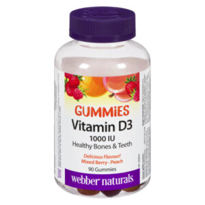 WEBBER VIT D3 1000IU GUM MIES