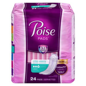 POISE LIGHT LONG PADS 24 S
