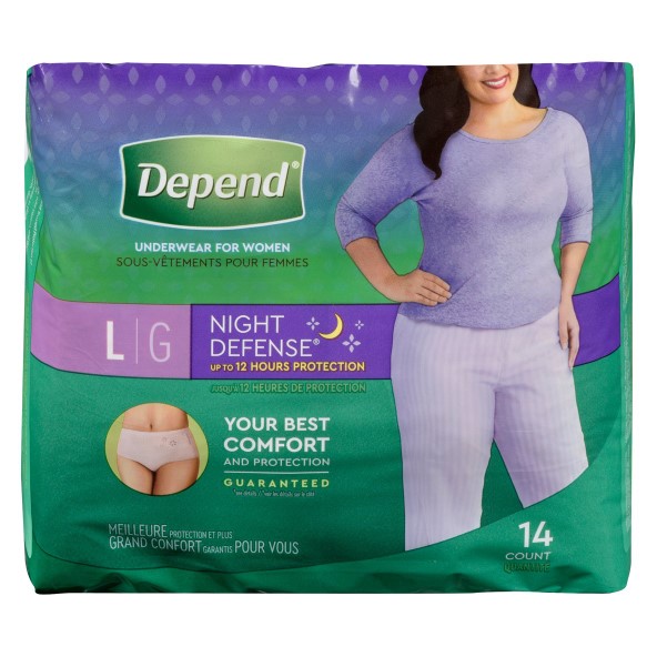Depend Night Women Large Underwear 4 × 14ea