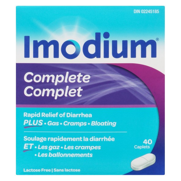 Imodium Complete Caplets — Case of 6 × 40 Count
