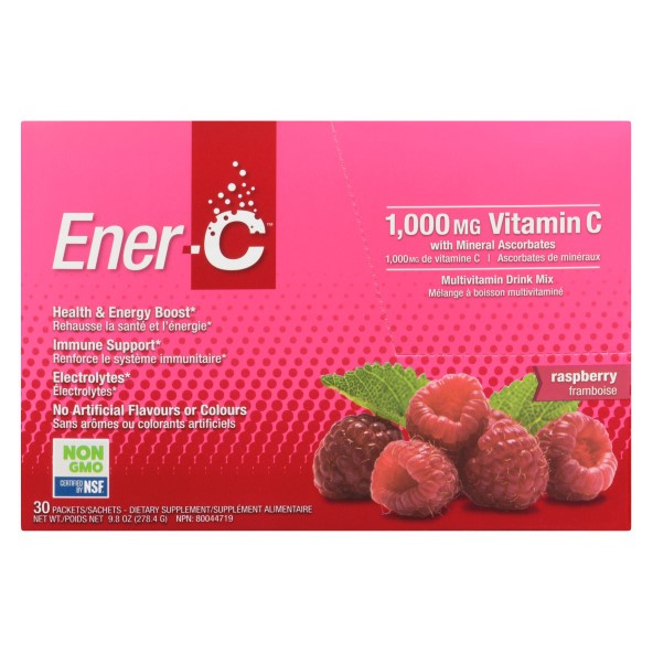 Ener-C Raspberry Multivitamin Drink Mix box