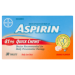 ASPIRIN 81MG   QUICK CHEW  30 S-R