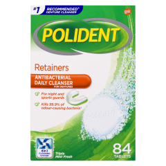 POLIDENT TABS ORTHO CLNS 84PK