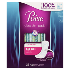 POISE PAD ULTR THIN MAXIM LONG