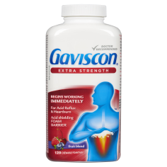 GAVISCON X/STR FRUIT TABS 120 CNT