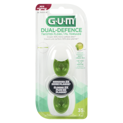 GUM DUAL DFNSE FLOSS 2X35 M TWIST