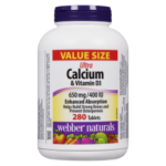 Webber Naturals Ultimate Calcium + Vitamin D 650mg/400IU