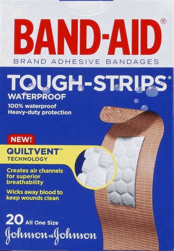 BAND-AID TOUGH-STRIPS WATERPROOF
