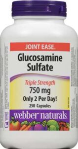 WEBBER GLUCOSAMINE SULFATE 750MG