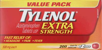 Tylenol Extra Strength Easy to Swallow 200-count bottle