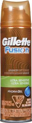 Gillette Fusion Hydra Shave Prep Ultra Sensitive 6 × 198g