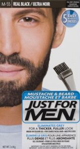Just For Men Mustache and Beard Black Color 3 Pack