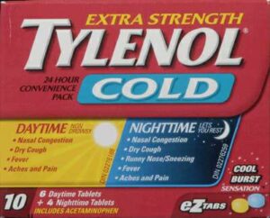 TYLENOL COLD E DT/NT COM O PK