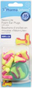 EAR PLUGS FOAM NEON-LITE 12 S