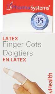 FINGER COTS LATEX ASSTD 24 S