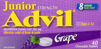 Advil Junior Strength Grape Chewable — 40 Count