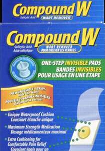 Compound W Invisible Wart Remover Pads box