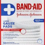 BAND-AID GAUZE PADS LARGE 10X10 CM