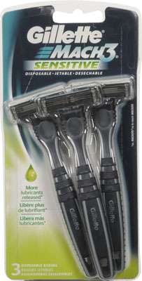 Mach3 Disposable Razors Sensitive 3-Count pack