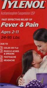 TYLENOL CHILD  GRAPE PNCH  160MG