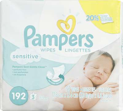 Pampers Wipes Sensitive Refill 3X pack
