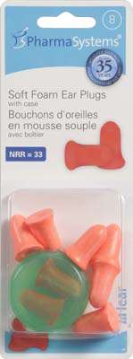 PharmaSystems Soft Foam Ear Plugs pack of 4 pairs