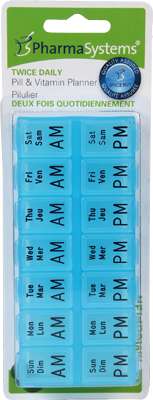 PharmaSystems Twice Daily Pill Box organizer