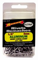 RIVETS SHORT ALUMINUM 1/8-IN 25 PK
