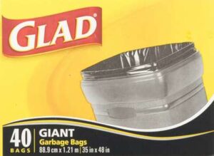 GLAD GARB BLK GIANT 184L 89X122