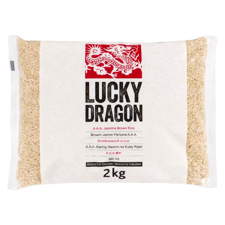LCKY DRGN SCNTD BRWN JSM RICE 2KG