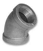 BLACK IRON ELBOW 45 DEGREE 1/2-IN