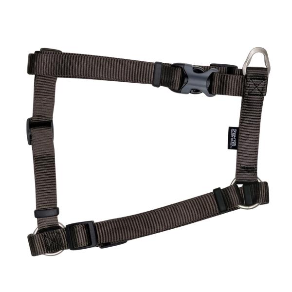 NYLON DOG HARNESS SIZE L CHARCOAL