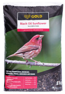 BLACK OIL SUNFLOWER BIRD FOOD 8-KG