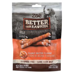 TWISTS FOR DOGS PEANUT BUTTER 12 PK