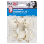 BEEFHIDE KNOTTED BONE 4-4.5IN 3PK