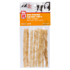 RAWHIDE TWIST STICKS 8 PC