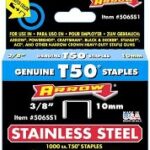 STAPLES STAINLESS T50 3/8IN 1000PK