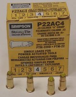 POWDER-ACTUATED LOAD YELLOW 100 PK