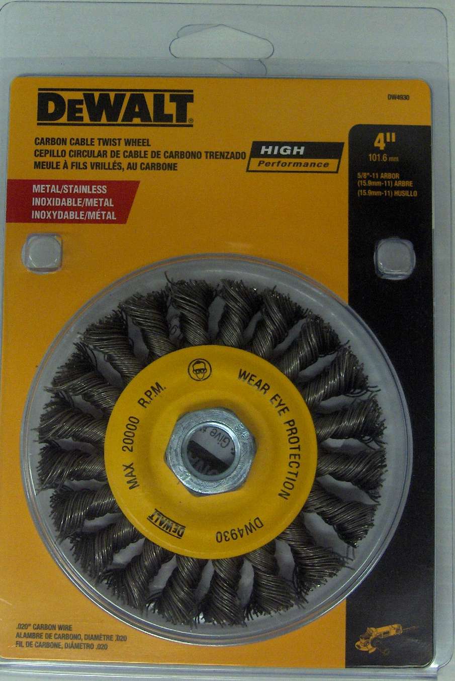 FULL CABLE TWIST WIRE WHEEL 4-IN